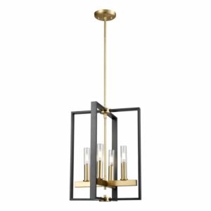 Blairmore 4-Light Foyer Pendant in Venetian Brass and Graphite