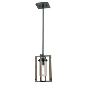 Okanagan 1-Light Mini-Pendant in Graphite and Ironwood