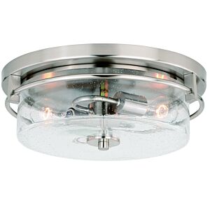 Addison 2-Light Flush Mount in Satin Nickel