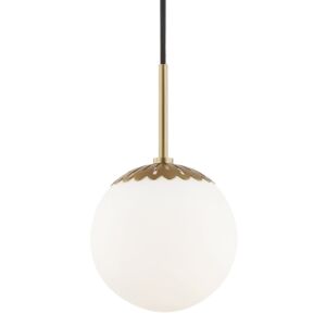 Paige One Light Pendant in Aged Brass by Mitzi