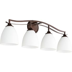 Jardin 4-Light Bathroom Vanity Light in Oiled Bronze