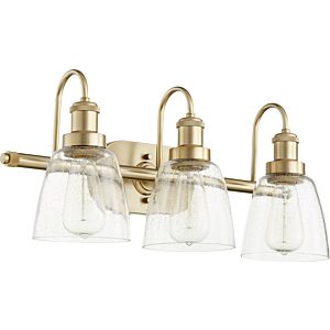 508 Vanities 3-Light Bathroom Vanity Light in Aged Brass