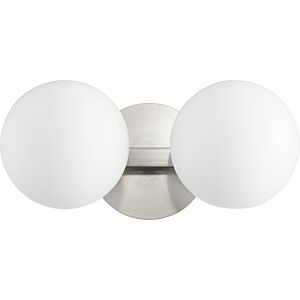 539 Globe Vanities 2-Light Bathroom Vanity Light in Satin Nickel