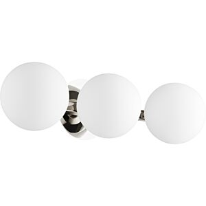 539 Globe Vanities Three Light Vanity in Polished Nickel by Quorum International