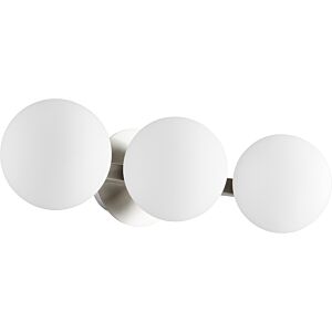 539 Globe Vanities 3-Light Bathroom Vanity Light in Satin Nickel