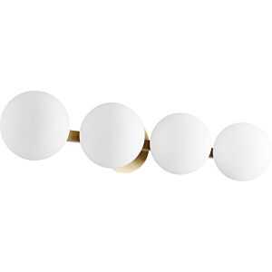 539 Globe Vanities 4-Light Bathroom Vanity Light in Aged Brass