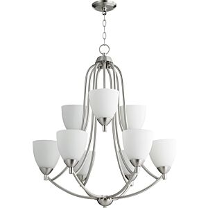 Barkley 9-Light Chandelier in Satin Nickel