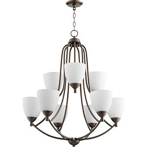 Barkley 9-Light Chandelier in Oiled Bronze