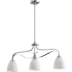 Jardin 3-Light Island Pendant in Satin Nickel