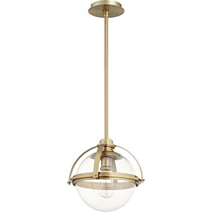 Meridian Globe Pendants 1-Light Pendant in Aged Brass