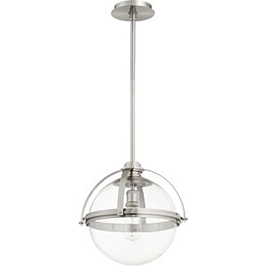 Meridian Globe Pendants 1-Light Pendant in Satin Nickel