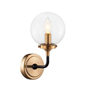 Particles 1-Light Wall Sconce in Aged Gold Brass