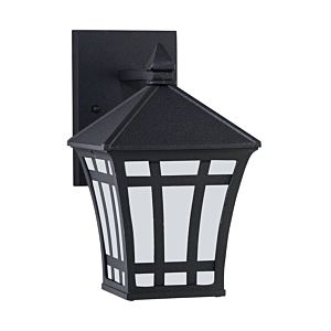 Sea Gull Herrington 10 Inch Outdoor Wall Light in Black