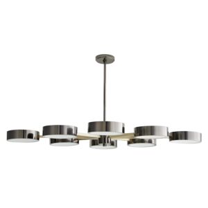 Linus Eight Light Chandelier in Pale Brass by Arteriors