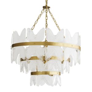 Millie Seven Light Chandelier in Antique Brass by Arteriors