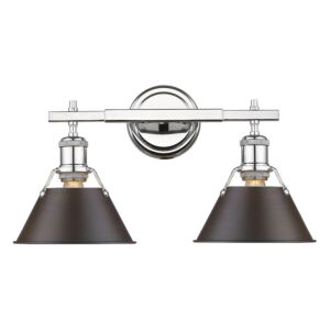 Orwell CH 2-Light Bathroom Vanity Light in Chrome