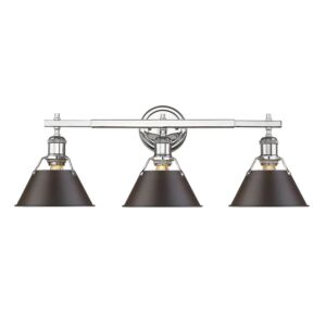 Orwell CH 3-Light Bathroom Vanity Light in Chrome