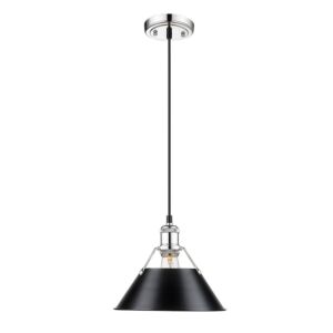 Orwell CH One Light Pendant in Chrome by Golden