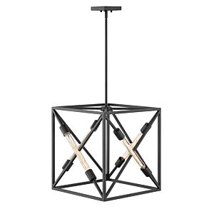 Hewitt Four Light Pendant in Satin Black by Hinkley