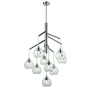 Andromeda 9-Light Foyer Pendant in Chrome