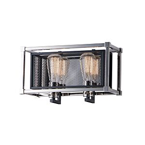 Refine  Wall Sconce in Black   Polished Nickel by Maxim