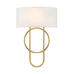 Tempe Two Light Wall Sconce in Warm Brass by Savoy House