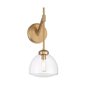 Corbin One Light Wall Sconce in Warm Brass by Savoy House