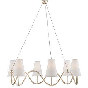 Kadir 6-Light Chandelier in Silver Granello