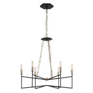 Bodie Six Light Chandelier in Havana GoldCarbon by Varaluz