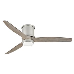 Hover Flush Mount LED 52 Indoor/Outdoor Ceiling Fan in Brushed Nickel"