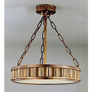 Middlebury Three Light Semi Flush Mount in Aged Brass by Hudson Valley