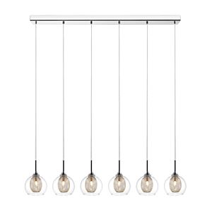 Z-Lite Auge 6-Light Linear Pendant Light In Chrome