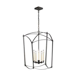 Thayer Five Light Lantern in Smith Steel by Visual Comfort Studio