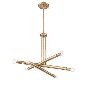 Emmett 6-Light Chandelier in Old Satin Brass