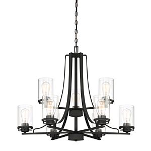 Jedrek 9-Light Chandelier in Black