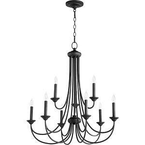 Brooks 9-Light Chandelier in Textured Black