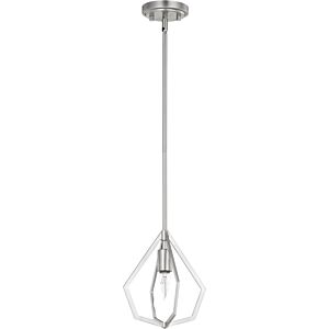 Knox One Light Pendant in Satin Nickel by Quorum International