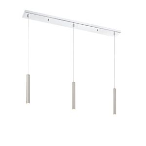 Z-Lite Forest 3-Light Linear Pendant Light In Chrome