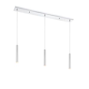 Z-Lite Forest 3-Light Linear Pendant Light In Chrome