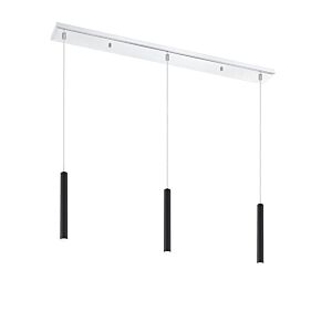 Z-Lite Forest 3-Light Linear Pendant Light In Chrome