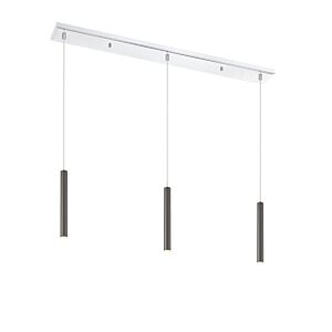 Z-Lite Forest 3-Light Linear Pendant Light In Chrome