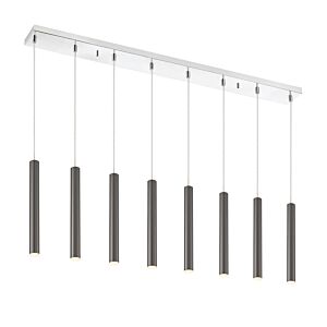 Z-Lite Forest 8-Light Linear Pendant Light In Chrome