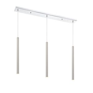 Z-Lite Forest 3-Light Linear Pendant Light In Chrome