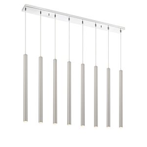 Z-Lite Forest 8-Light Linear Pendant Light In Chrome