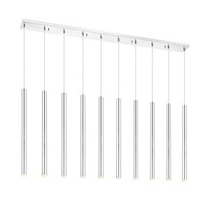 Z-Lite Forest 10-Light Linear Pendant Light In Chrome