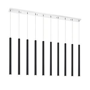 Z-Lite Forest 10-Light Linear Pendant Light In Chrome