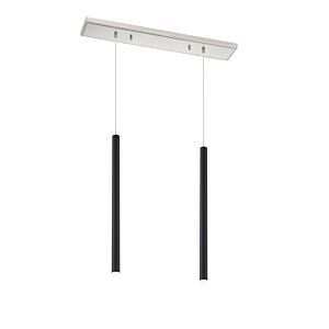 Z-Lite Forest 2-Light Linear Pendant Light In Brushed Nickel