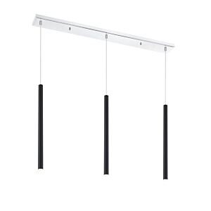 Z-Lite Forest 3-Light Linear Pendant Light In Chrome