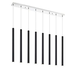 Z-Lite Forest 8-Light Linear Pendant Light In Chrome