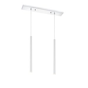 Z-Lite Forest 2-Light Linear Pendant Light In Chrome